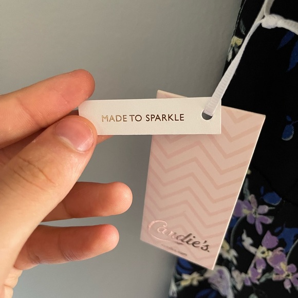 Candies Dress Womens Size Black Floral High Low Sleeveless size xl - Picture 7 of 8